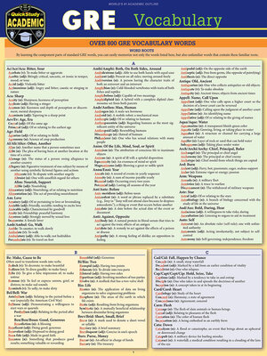 cover image of GRE Vocabulary